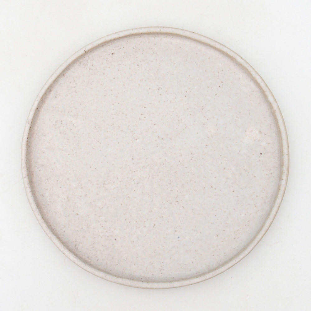 Console ronde pour bonsaïs D7-S - 16 x 16 x 1 cm - beige