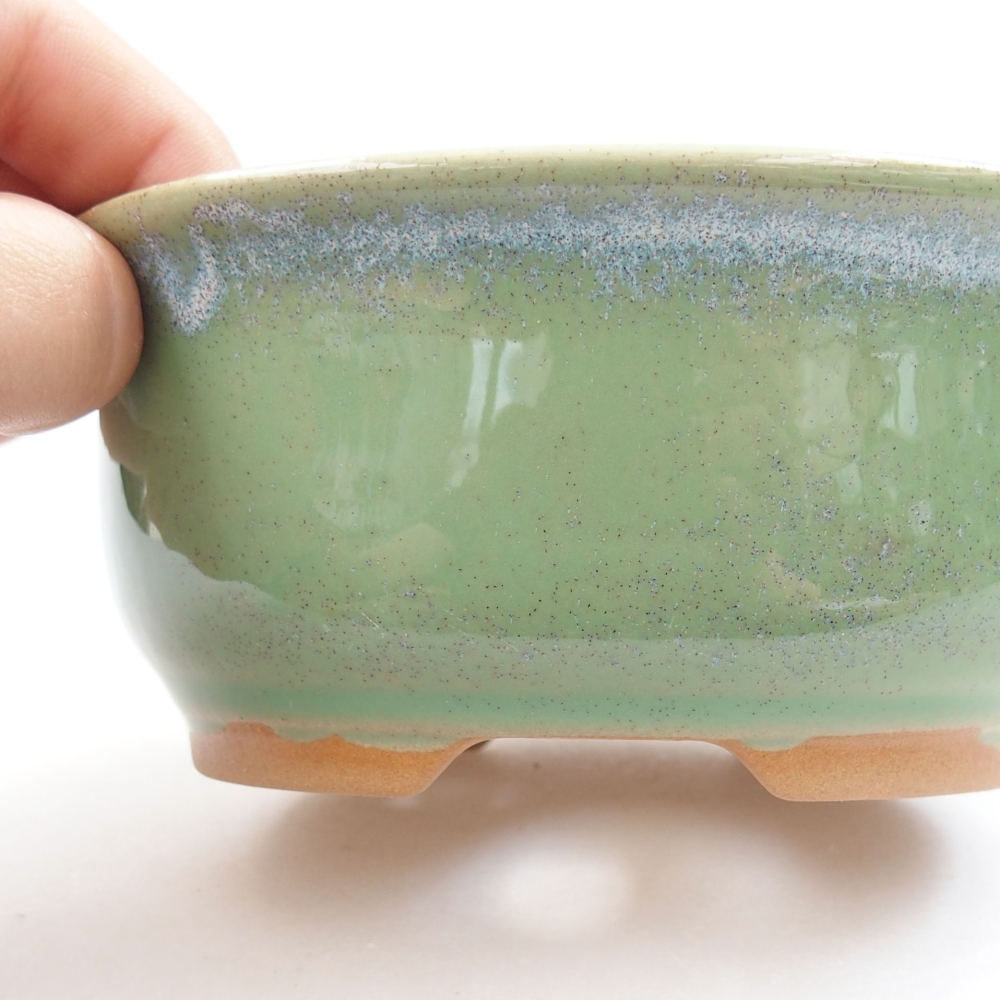 Bol à bonsaï en céramique 22 x 17 x 5 cm, vert