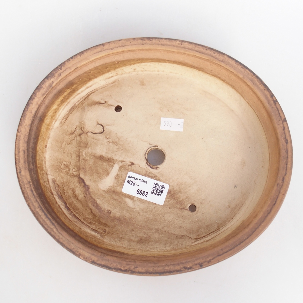 Bol à bonsaï en céramique 24 x 20,5 x 5 cm, rose