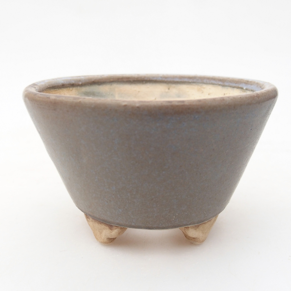 Bol à bonsaï en céramique 8,5 x 8,5 x 5 cm, couleur bleu