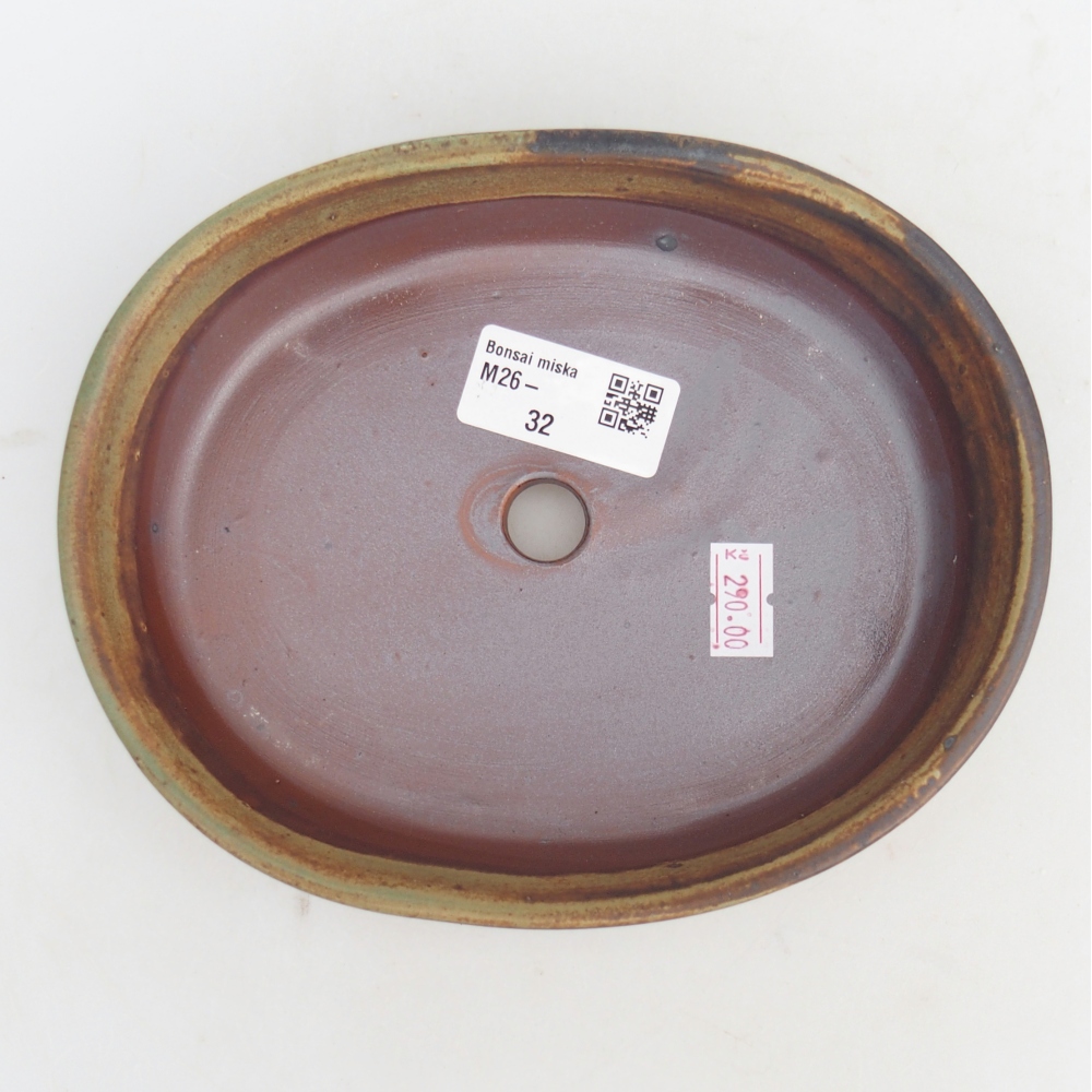 Bol à bonsaï en céramique 17 x 14 x 4 cm, vert