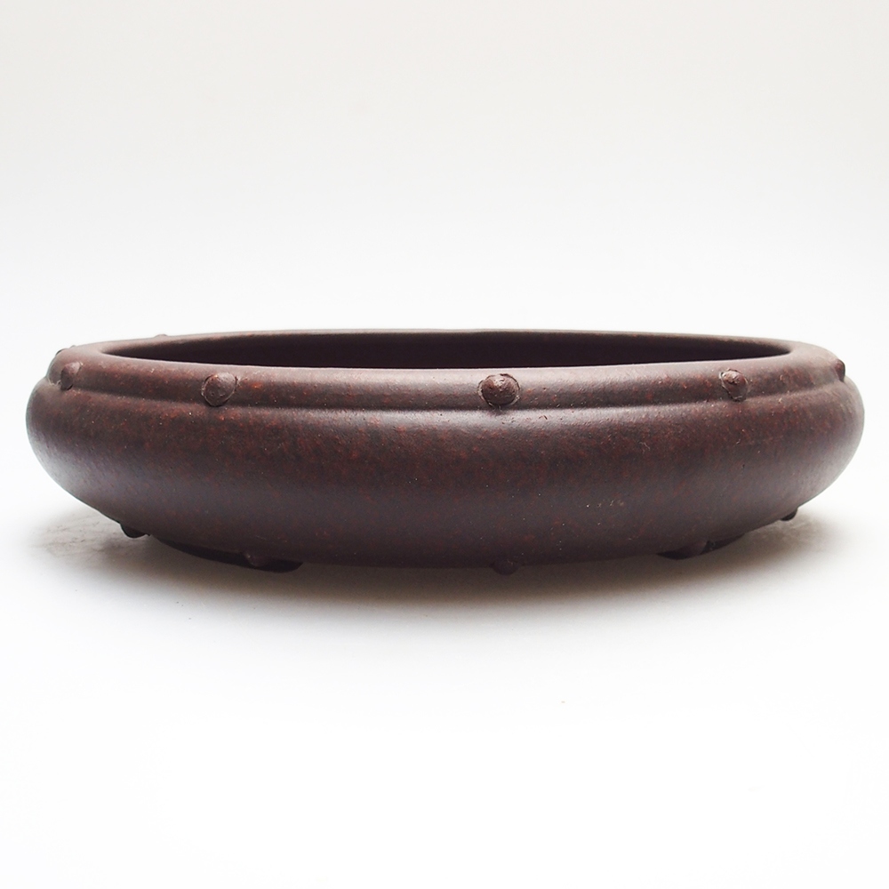 Bol 22 x 22 x 5 cm brun-rouge