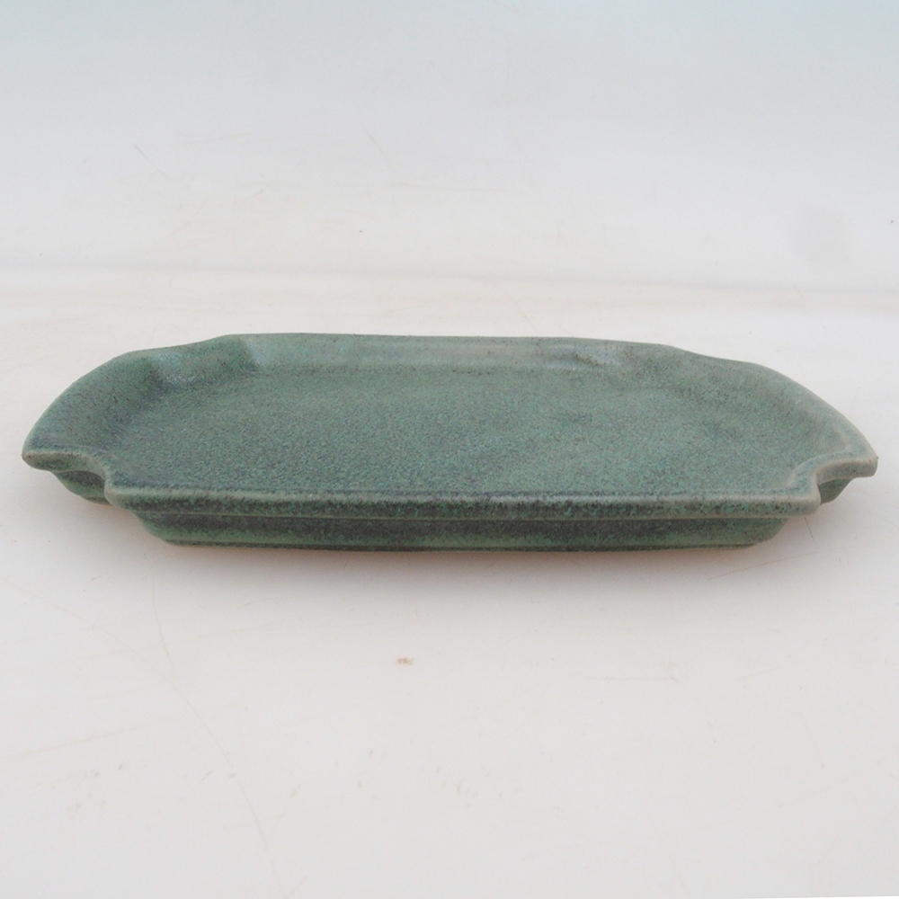 Soucoupe en céramique H01 - 11,5 x 8 x 0,5 cm - vert