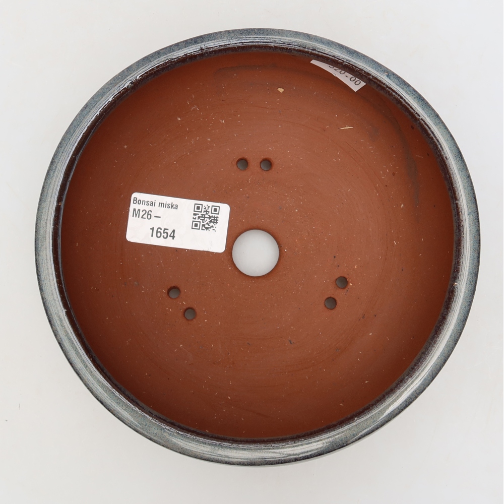 Pot à bonsaï en céramique 15 x 15 x 6 cm, couleur grise