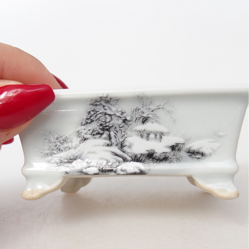 Mini bol bonsaï 8 x 6 x 3 cm, blanc