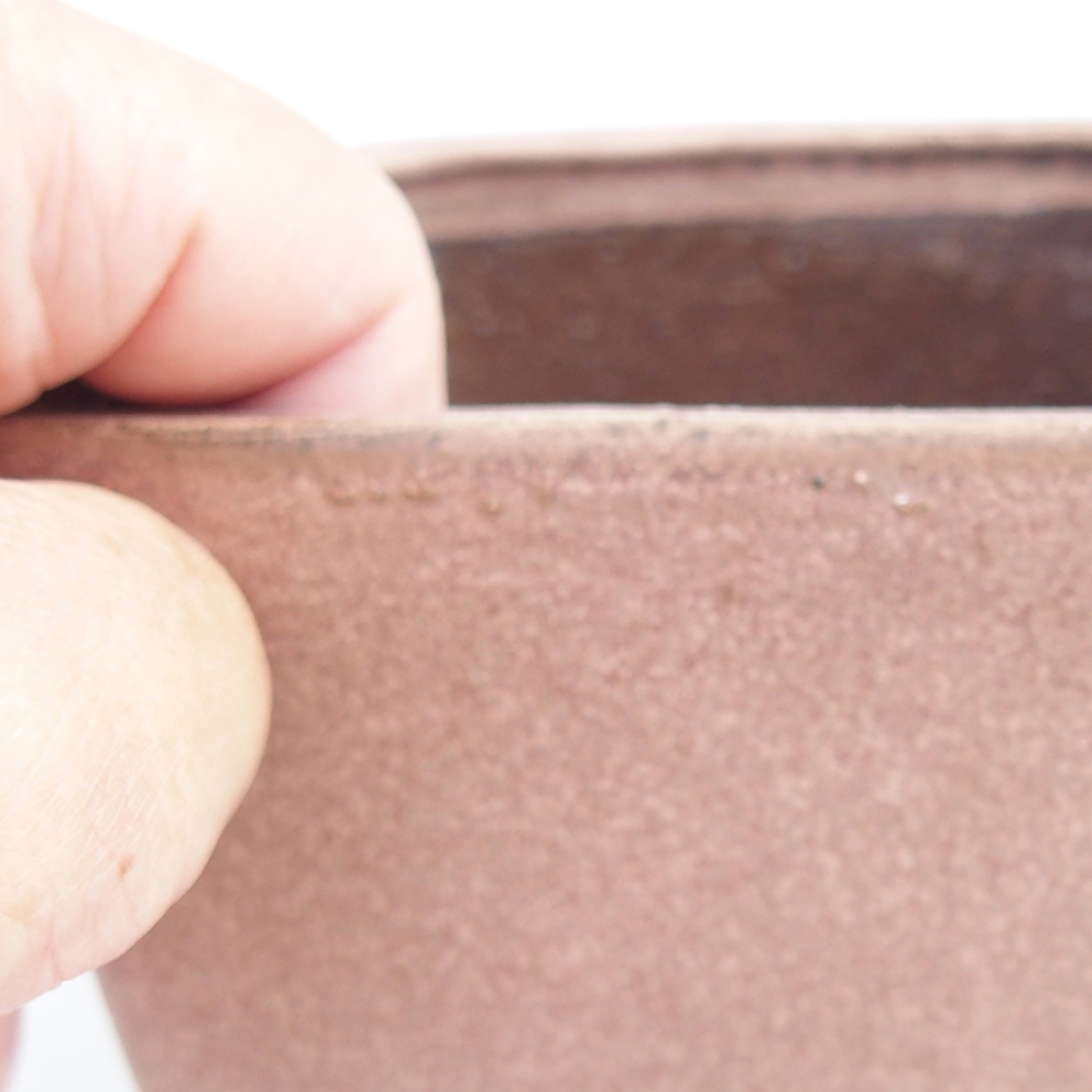 Bol à bonsaï en céramique 10,5 x 10,5 x 7 cm, rose