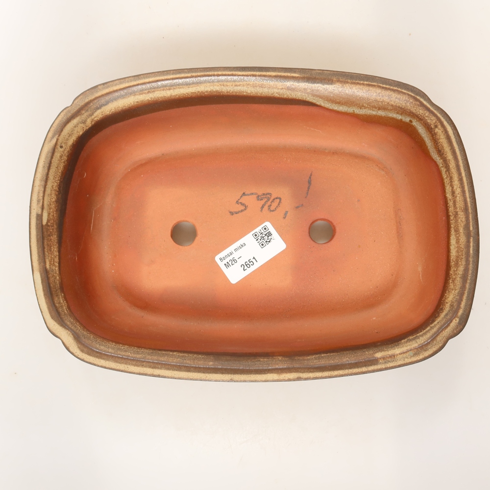 Bol en céramique  24,5 x 17,5 x 6 cm , couleur marron