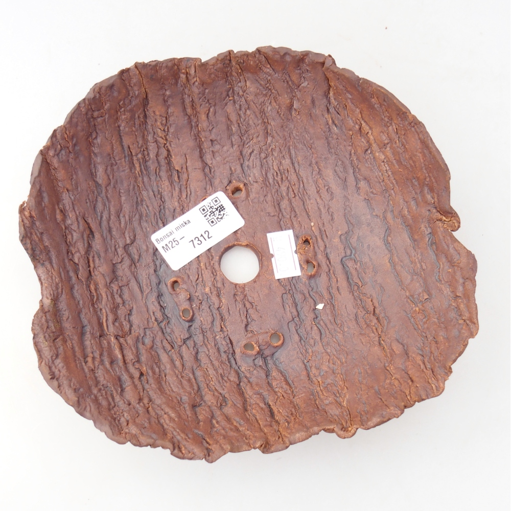 Coquille en céramique 19 x 18 x 5,5 cm , couleur marron