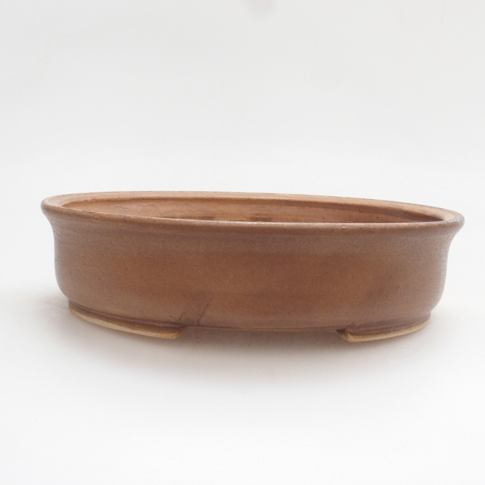 Bol à bonsaï en céramique 10 x 8,5 x 4 cm, brun