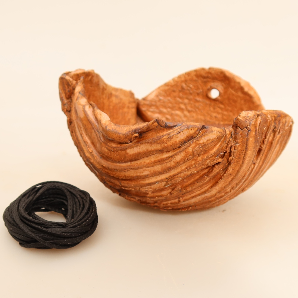 Coquille en céramique pour kokedama, 10 x 9,5 x 6 cm, couleur rose