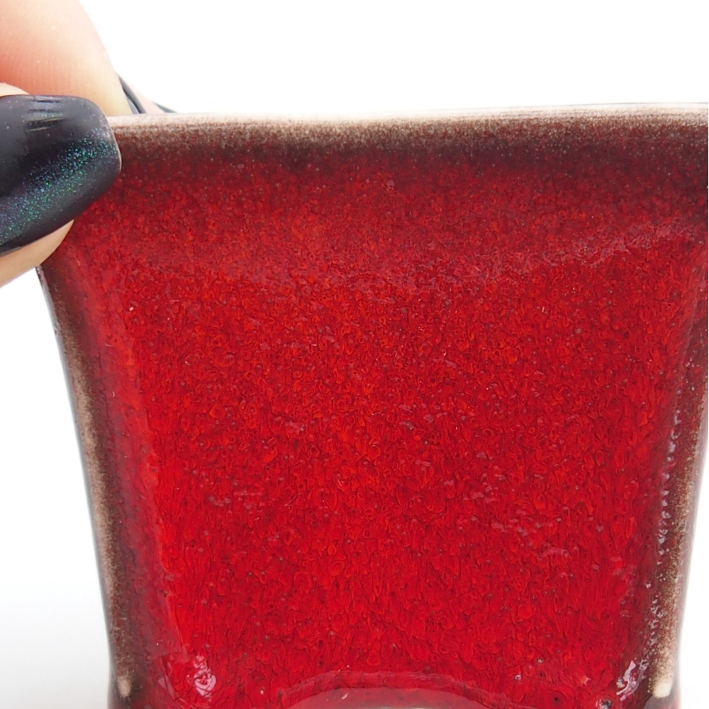 Mini bol bonsaï 6 x 6 x 5 cm, couleur rouge