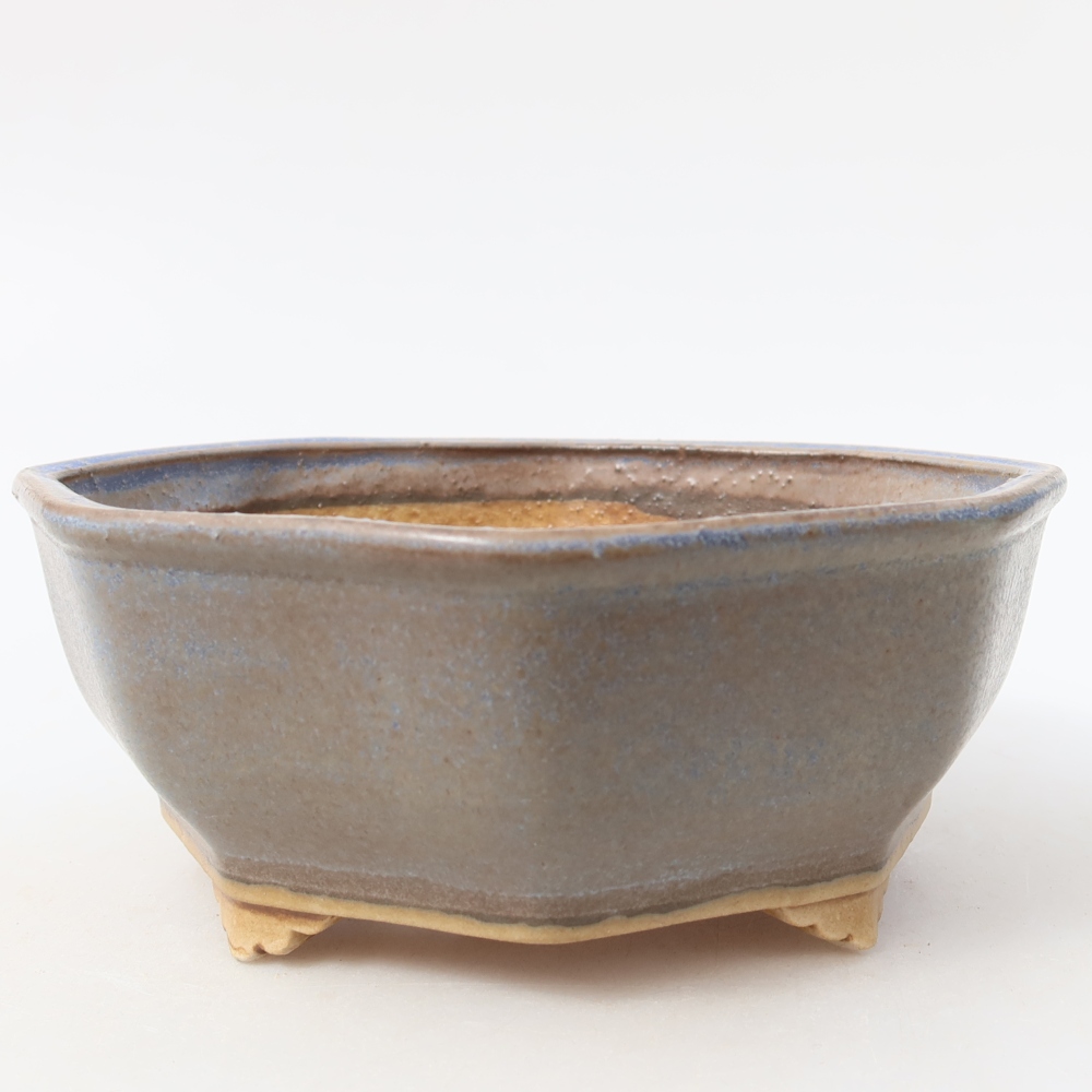 Pot à bonsaï en céramique 18 x 15 x 6 cm, couleur rose