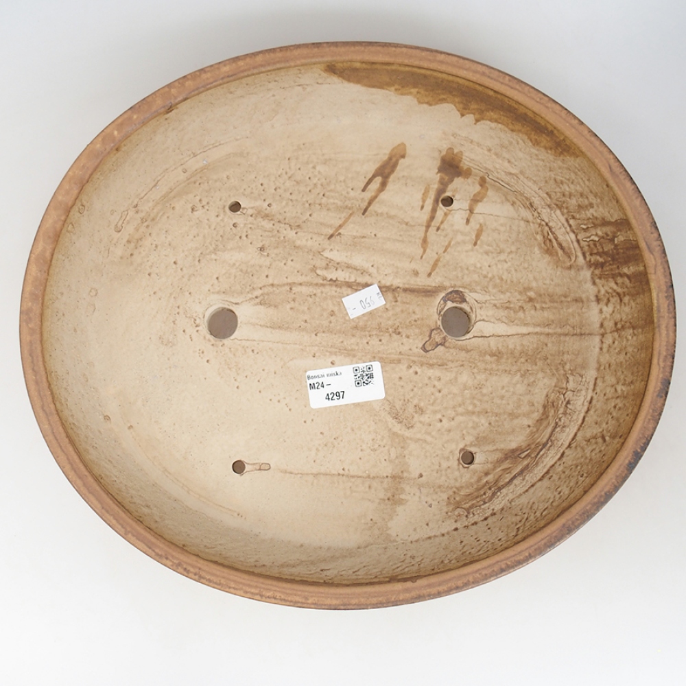 Bol à bonsaï en céramique 32 x 28 x 6 cm, rose