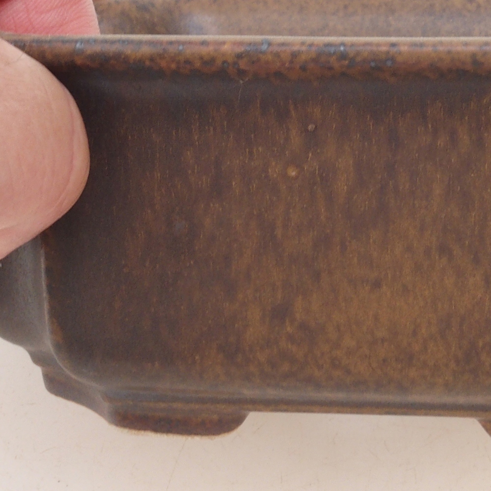 Bol à bonsaï H01 - 12 x 9 x 5 cm - brun