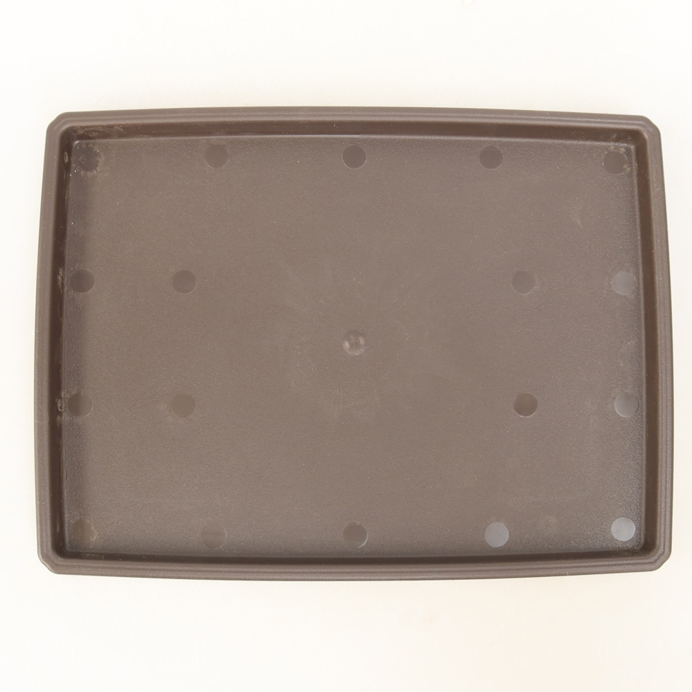Soucoupe pour bonsaï en plastique PP-2 - 20 x 15 x 1,2 cm, couleur marron