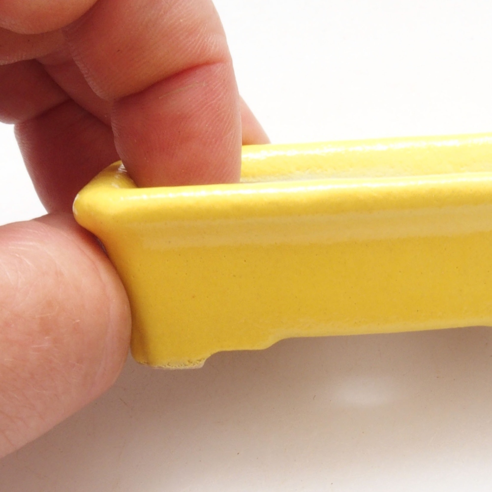 Bol à bonsaï en céramique 7 x 4,5 x 2 cm, jaune