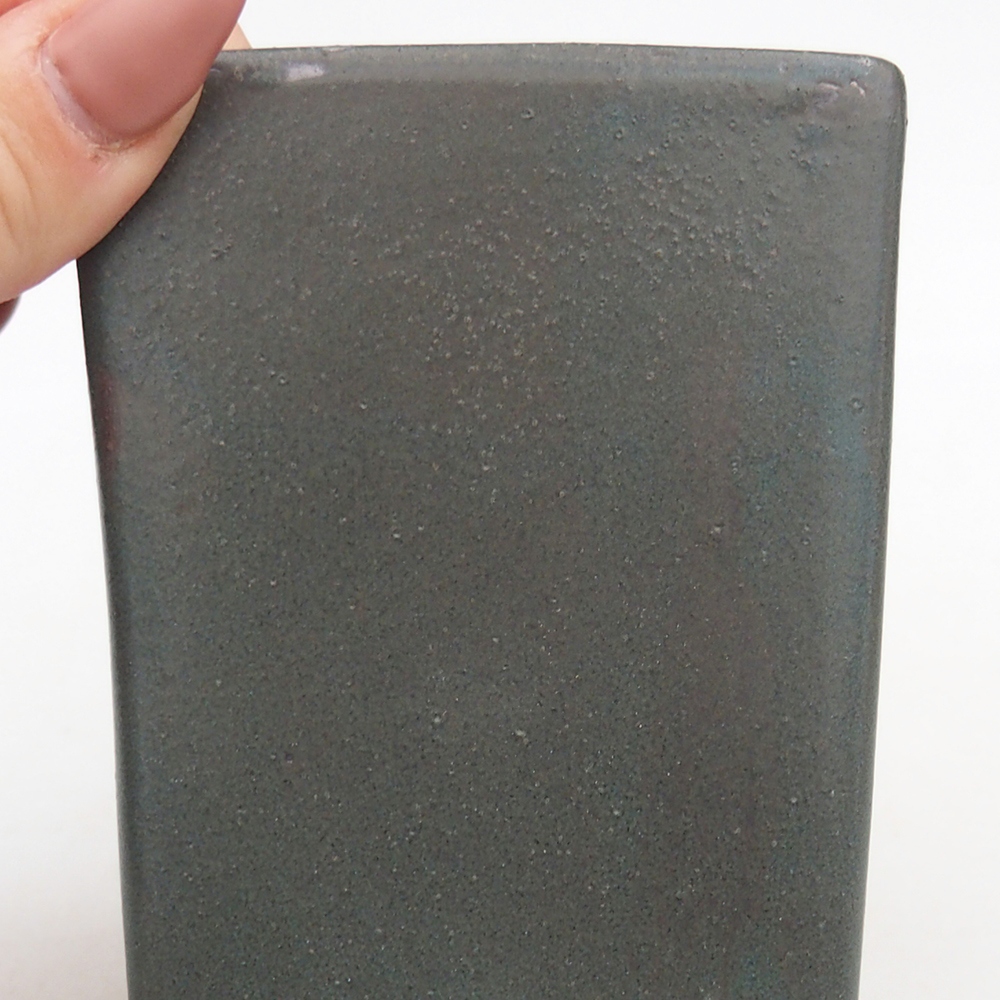 Bol bonsaï en céramique 7,5 x 7,5 x 8,5 cm, gris