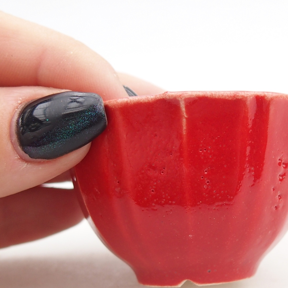 Mini bol bonsaï 5,5 x 5,5 x 3,5 cm, couleur rouge