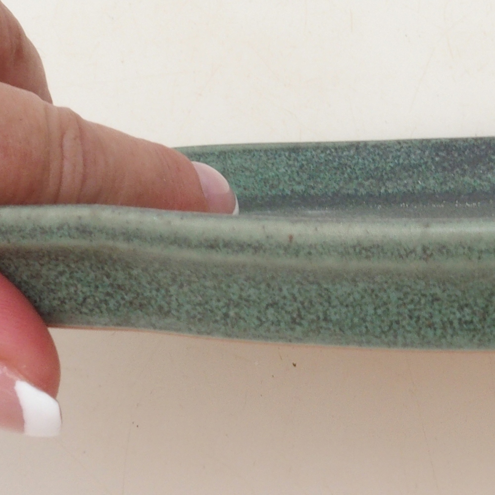 Soucoupe en céramique H75 - 18,5 x 13 x 1,5 cm - vert