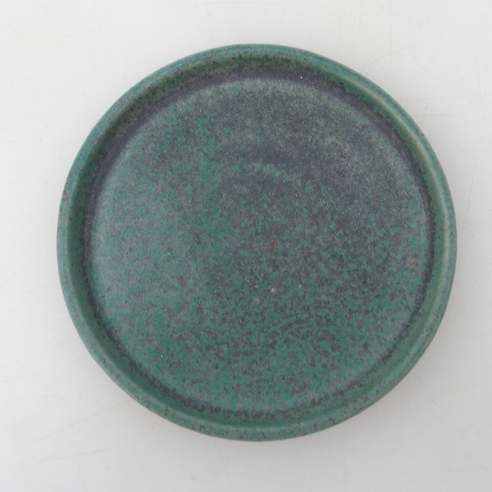 Console ronde pour bonsaïs D6-S - 10 x 10 x 1 cm - vert