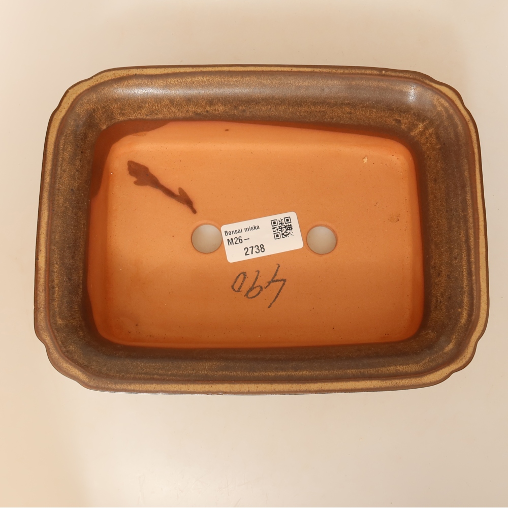 Bol en céramique  20 x 15,5 x 5,5 cm, couleur marron