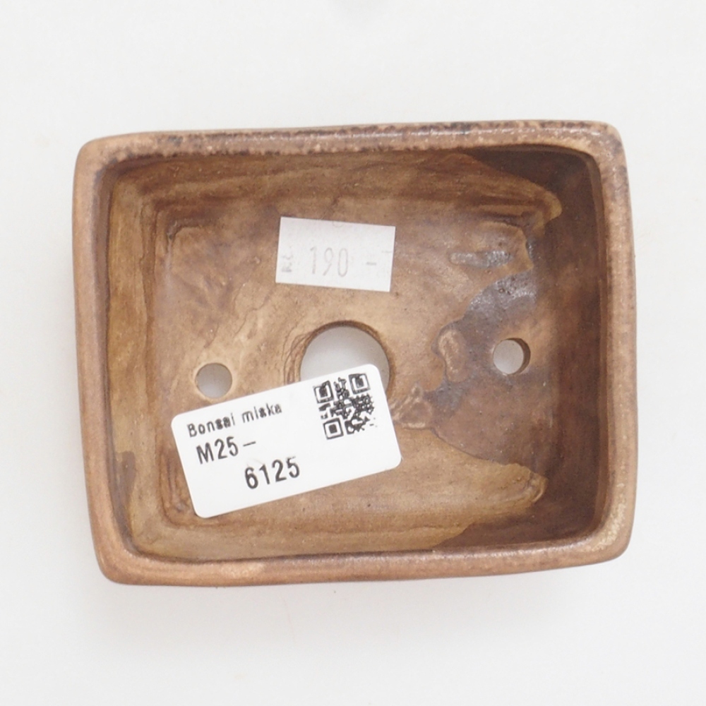 Bol à bonsaï en céramique 10 x 8,5 x 4 cm, brun