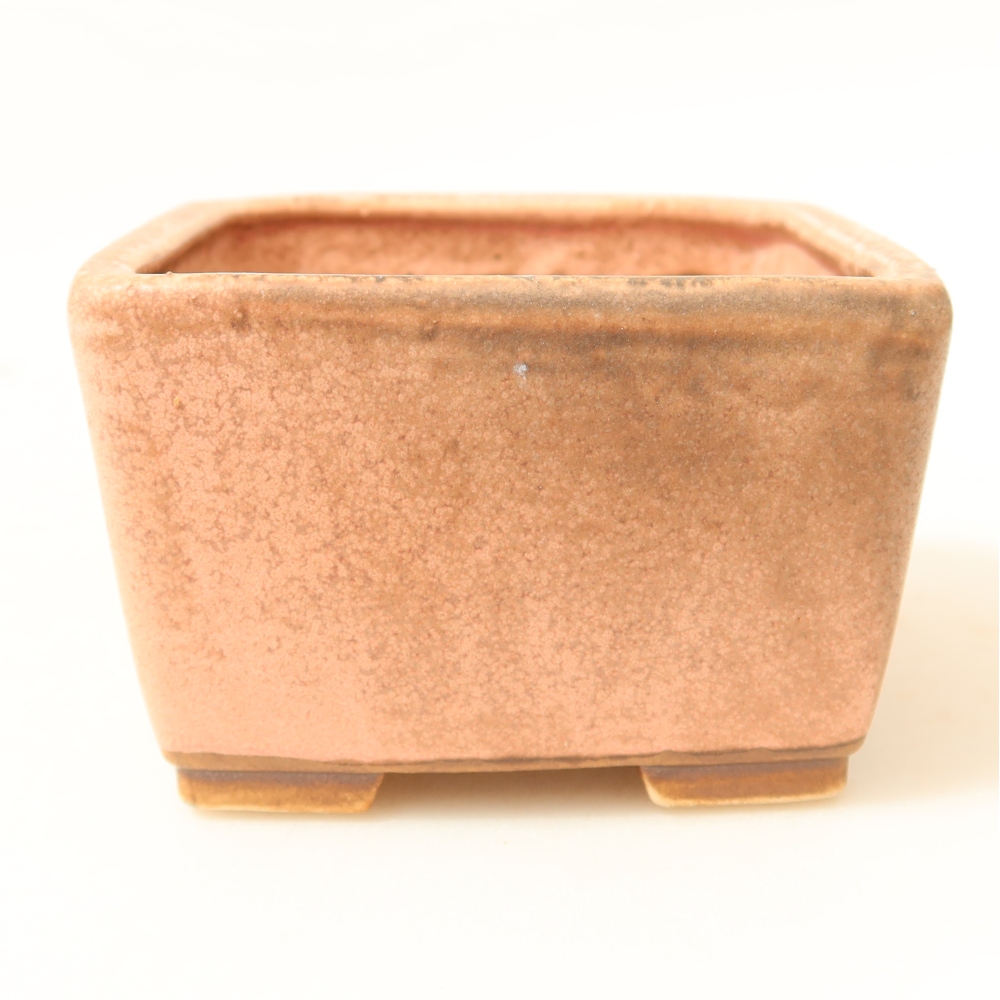 Bol à bonsaï en céramique 8,5 x 8,5 x 5,5 cm, rose