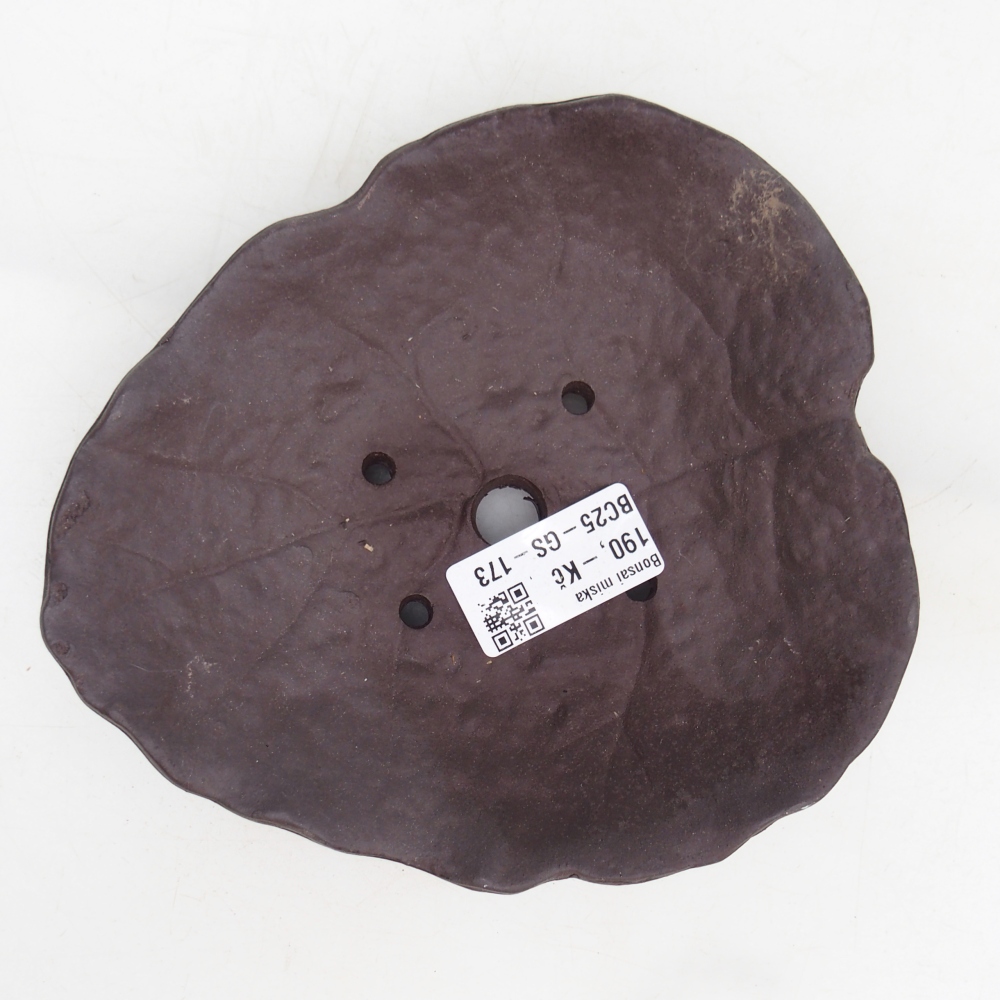 Coquille en céramique 16 x 14,5 x 4 cm , couleur marron