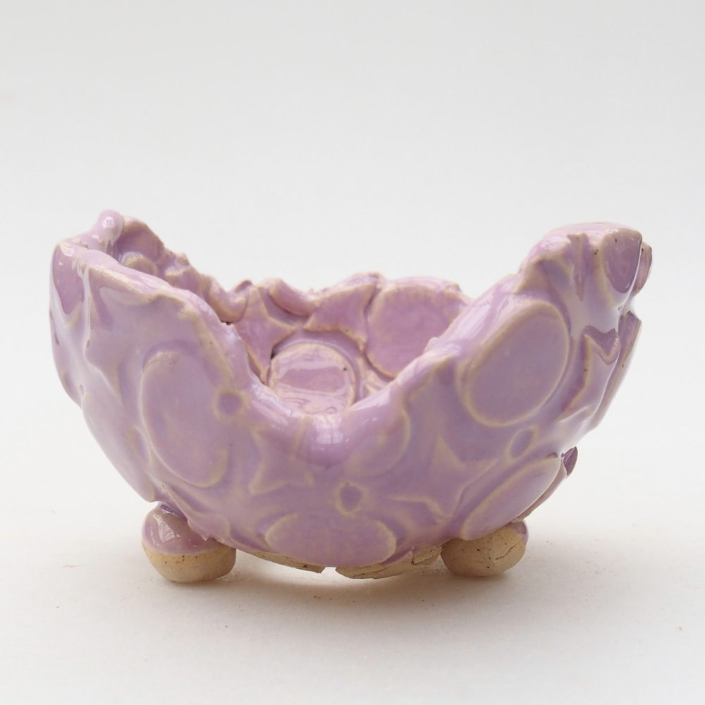 Coquille en céramique 9 x 8,5 x 6 cm , couleur violet