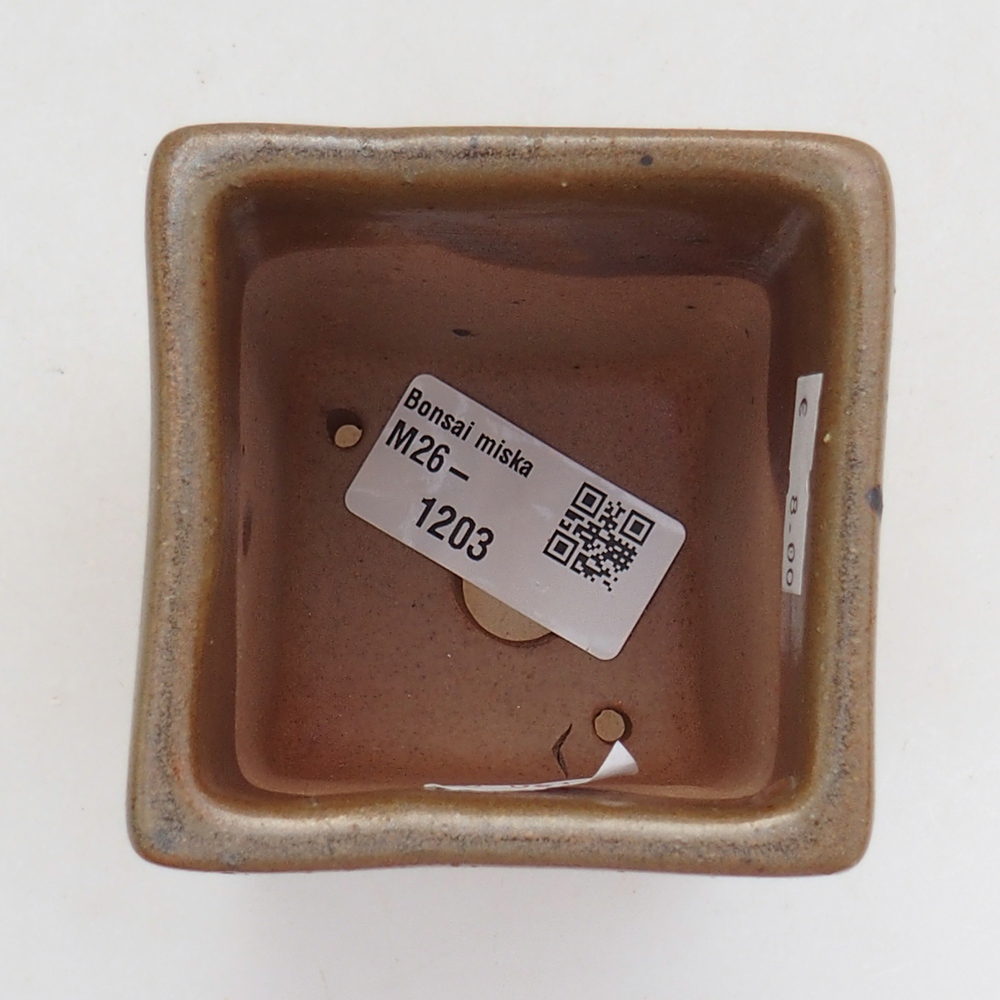 Bol à bonsaï en céramique 7,5 x 7,5 x 10,5 cm, brun