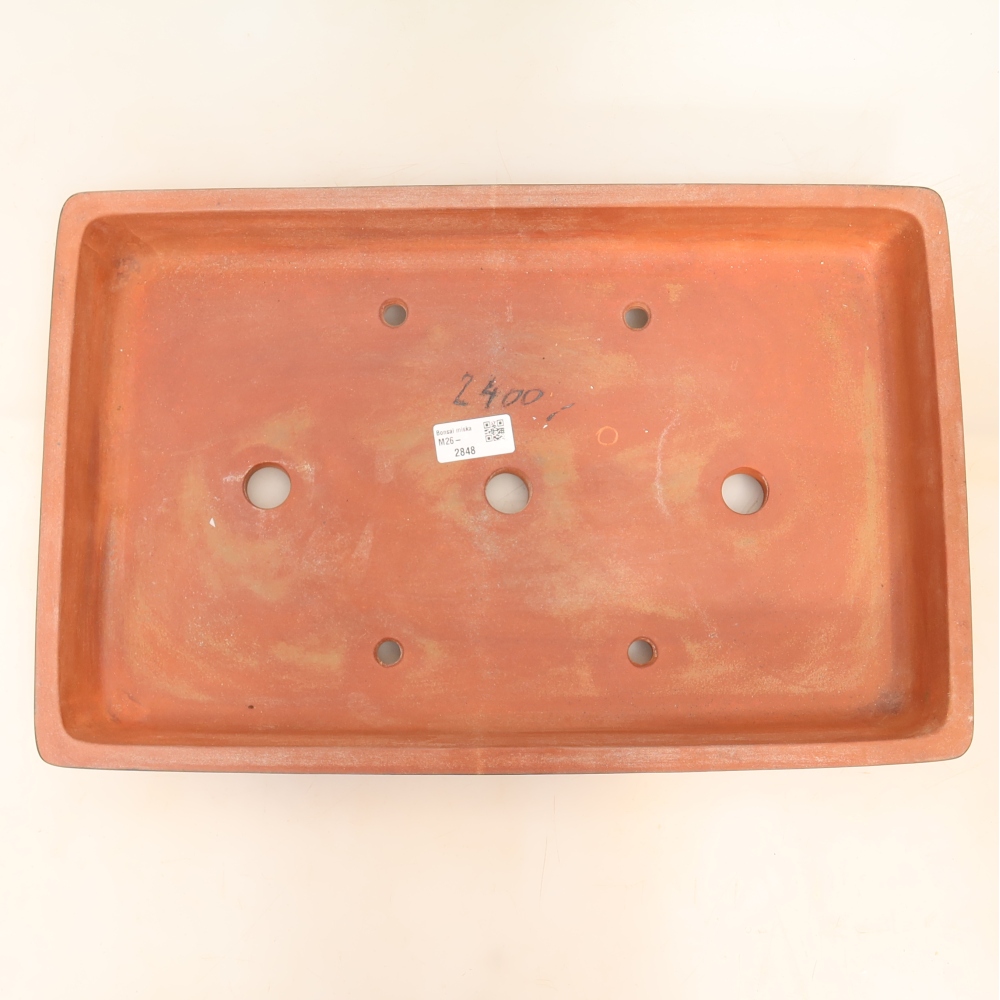 Bol en céramique  45 x 29 x 6,5 cm, couleur brique - RETRAIT SUR PLACE UNIQUEMENT ou expédition par palette