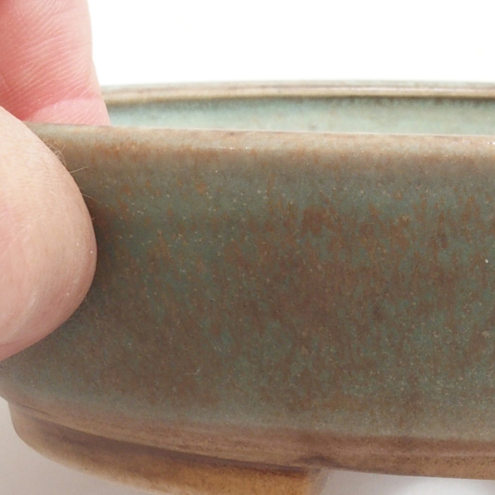 Bol à bonsaï en céramique 10 x 8,5 x 4 cm, brun