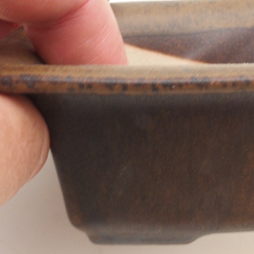 Bol pour bonsaï H11 - 11,5 x 10 x 4 cm - brun