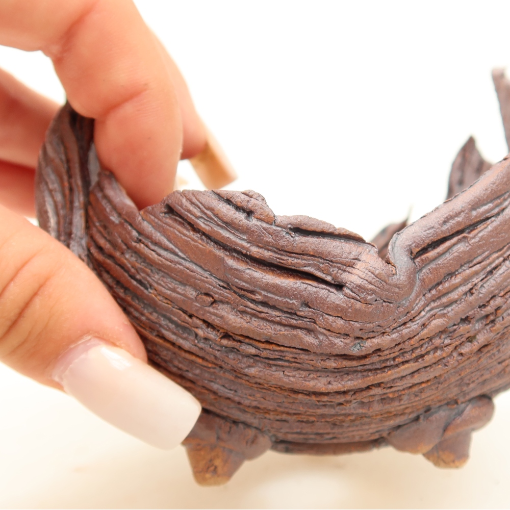 Coquille en céramique  9,5 x 8,5 x 8 cm, couleur marron
