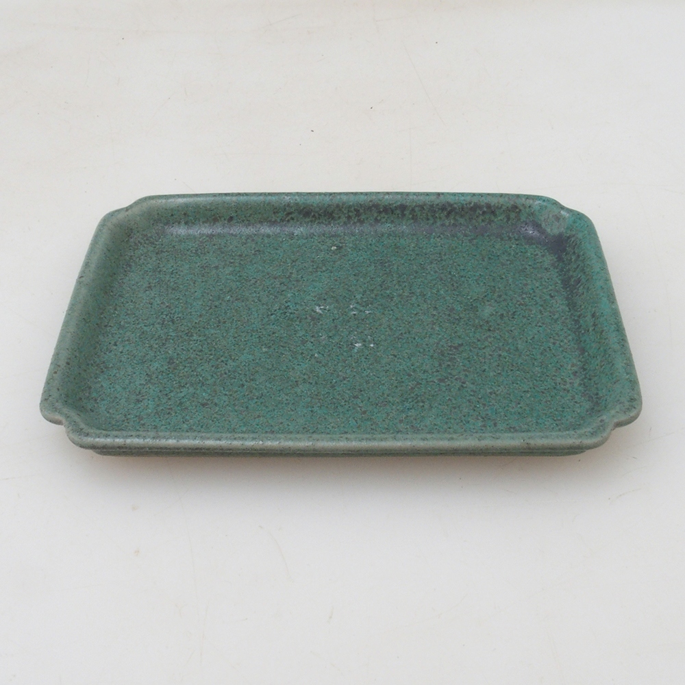 Soucoupe Bonsaï rectangle D5-S - 11,5 x 8,5 x 1 cm - vert