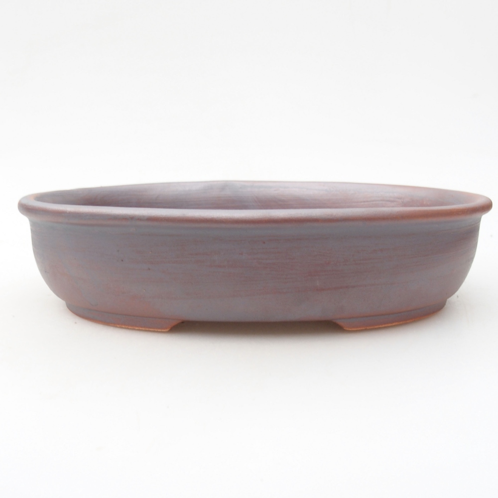 Bol à bonsaï en céramique 22 x 17 x 5 cm, couleur métal