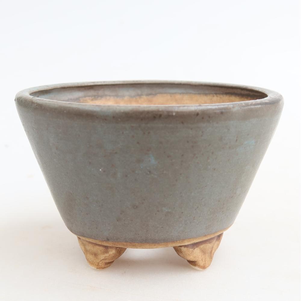 Bol à bonsaï en céramique 8,5 x 8,5 x 5 cm, couleur bleu