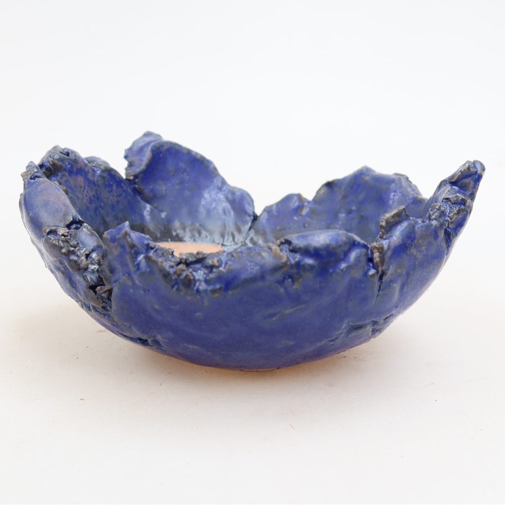 Coquille en céramique  11,5 x 10,5 x 5,5 cm, couleur bleue