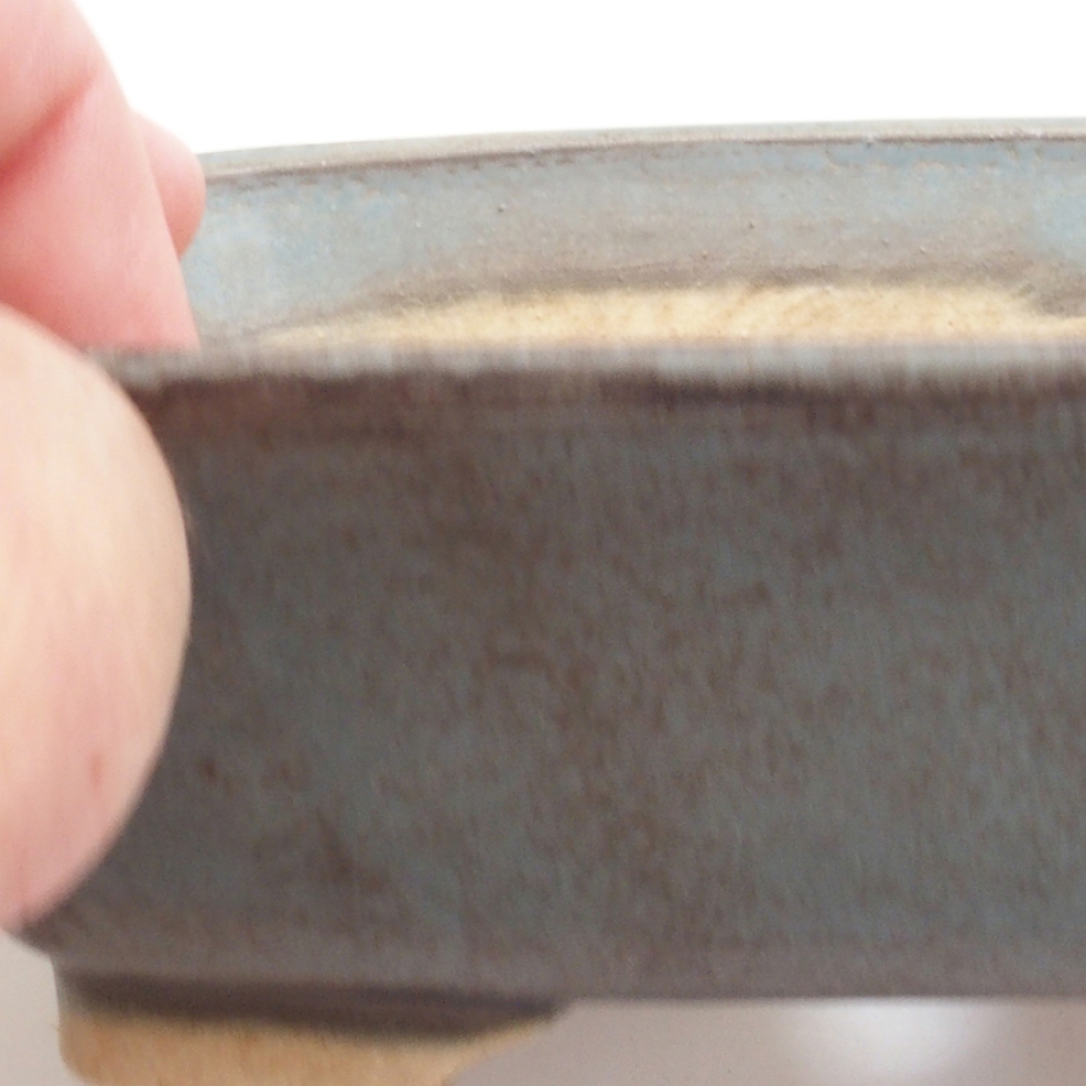 Bol à bonsaï en céramique 10 x 8,5 x 4 cm, brun