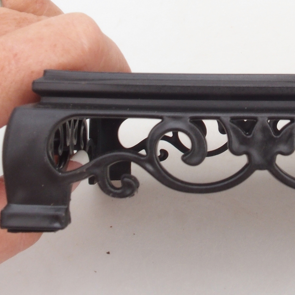 Table de bonsaï en plastique rectangle 18 x 12 x 3,5 cm, noir