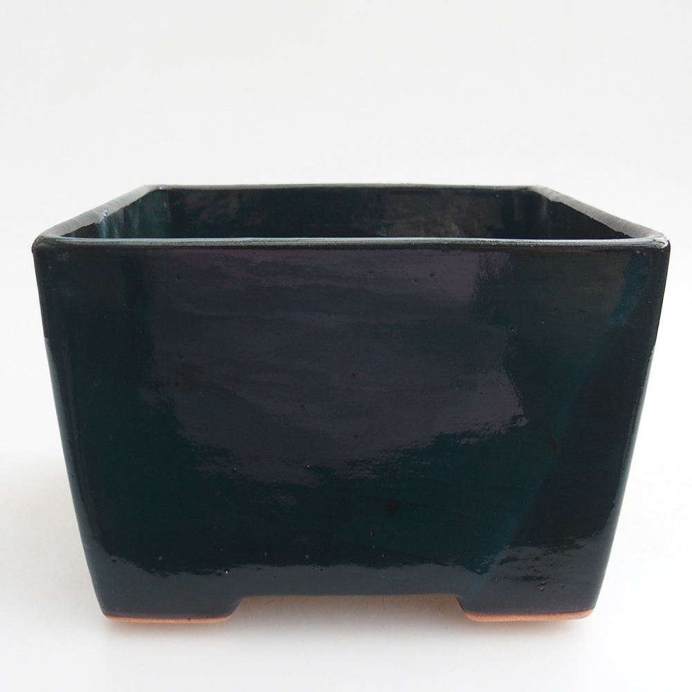 Bol à bonsaï en céramique 15 x 15 x 10,5 cm, vert