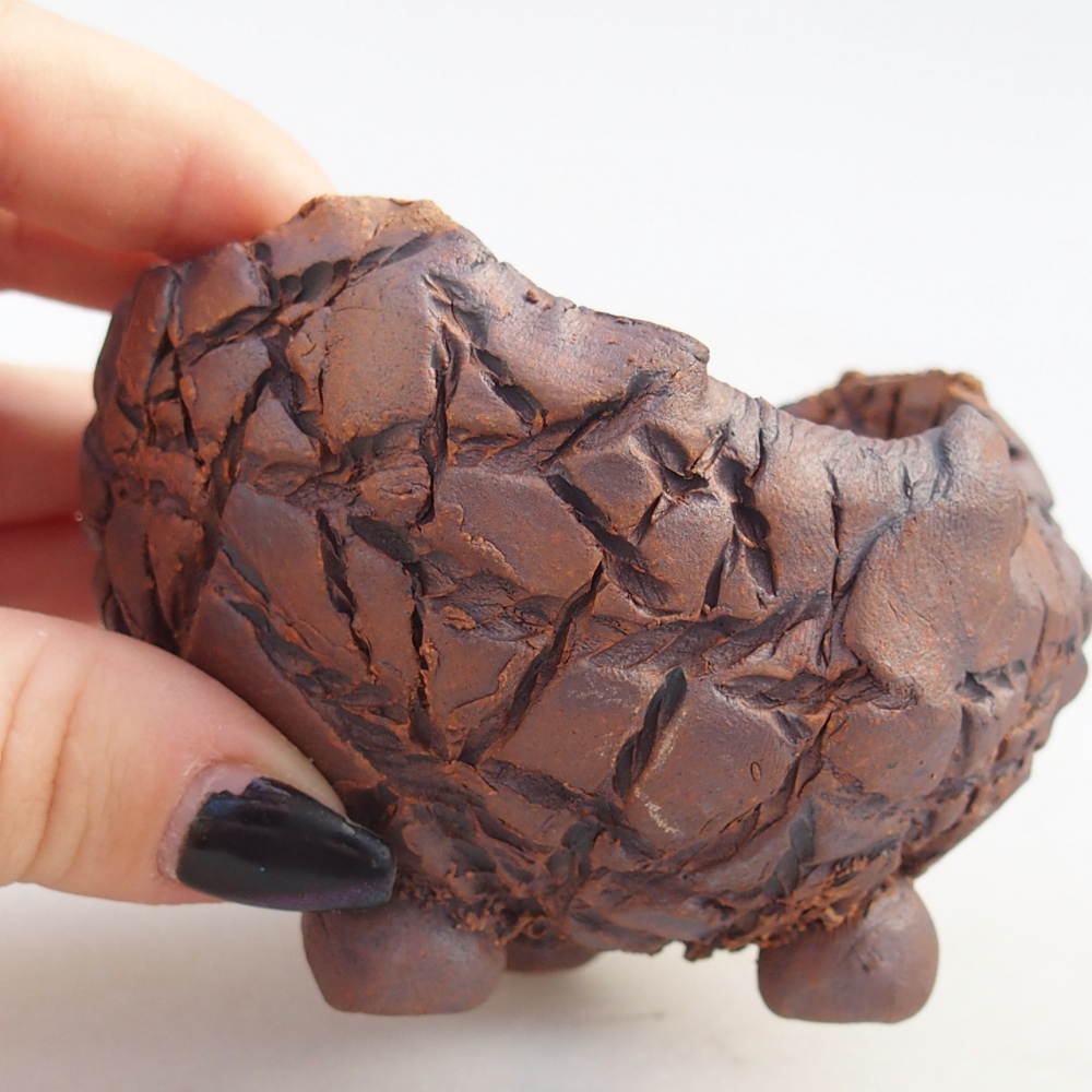 Coquille en céramique 8,5 x 8 x 6 cm , couleur marron