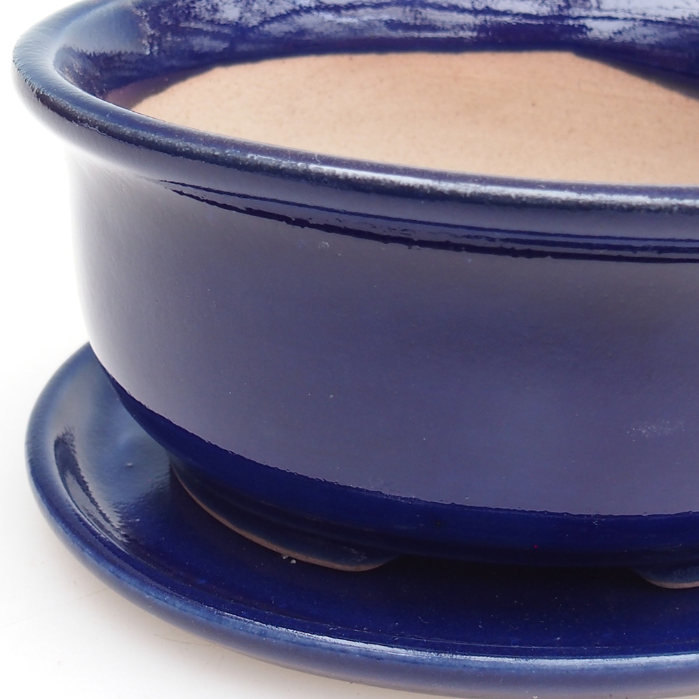 Bol bonsaï + soucoupe H11 - 11,5 x 10 x 4 cm - vert