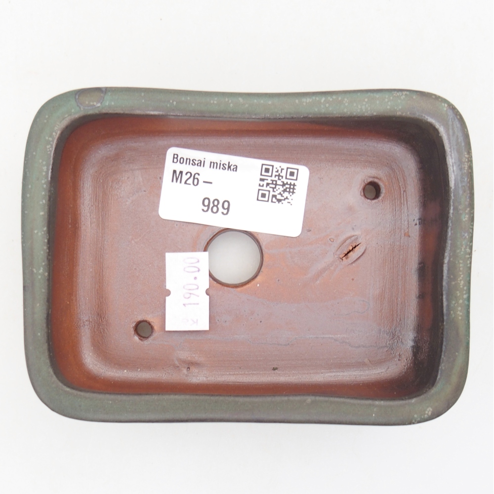 Bol à bonsaï en céramique 11 x 8 x 3 cm, gris