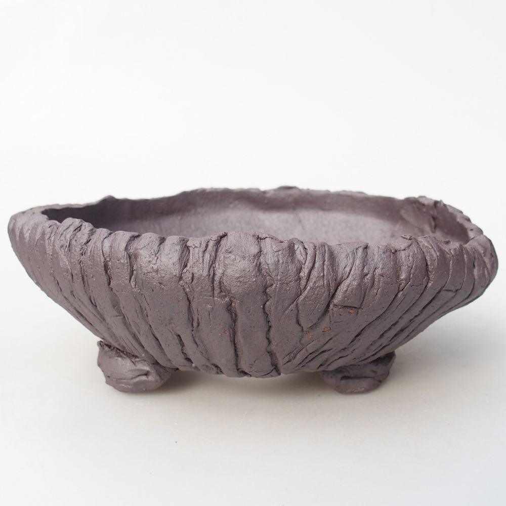 Coupe bonsaï en céramique 16,5 x 16,5 x 6,5 cm, couleur métal