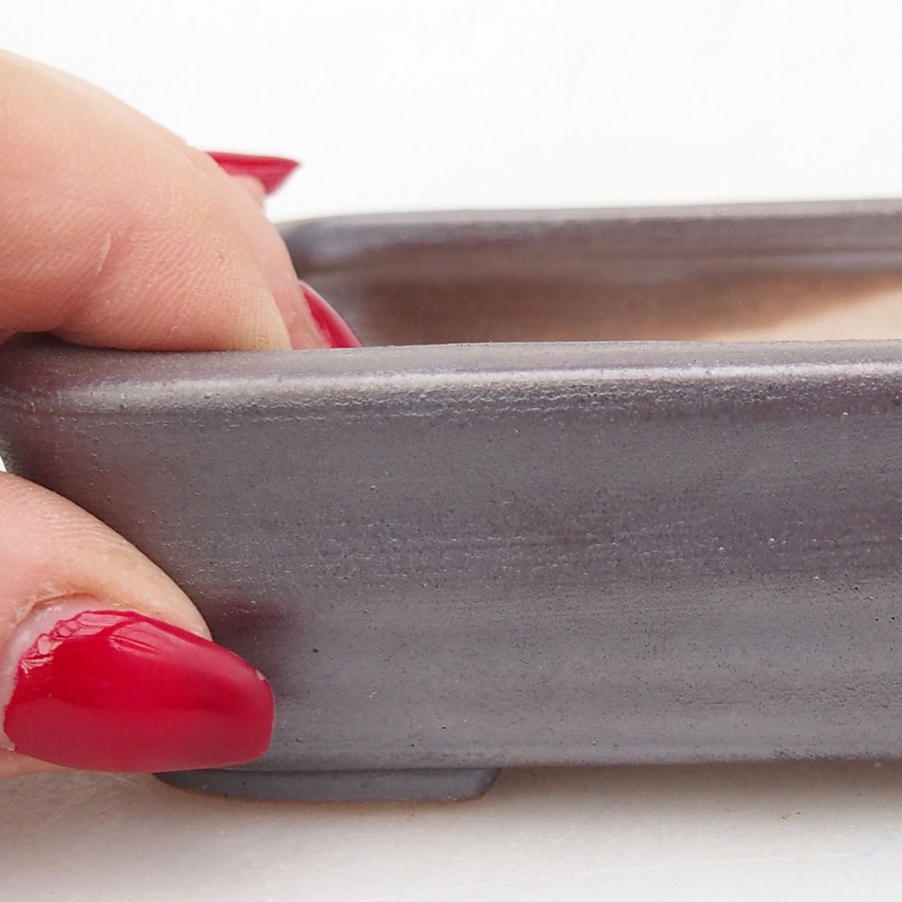 Bol à bonsaï en céramique 125 x 10 x 3 cm, brun