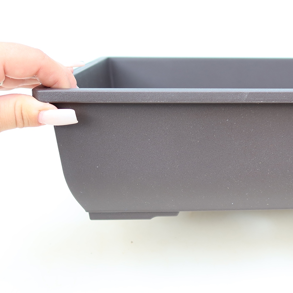 Pot à bonsaï en plastique MP-7 marron - 34 x 26 x 10 cm