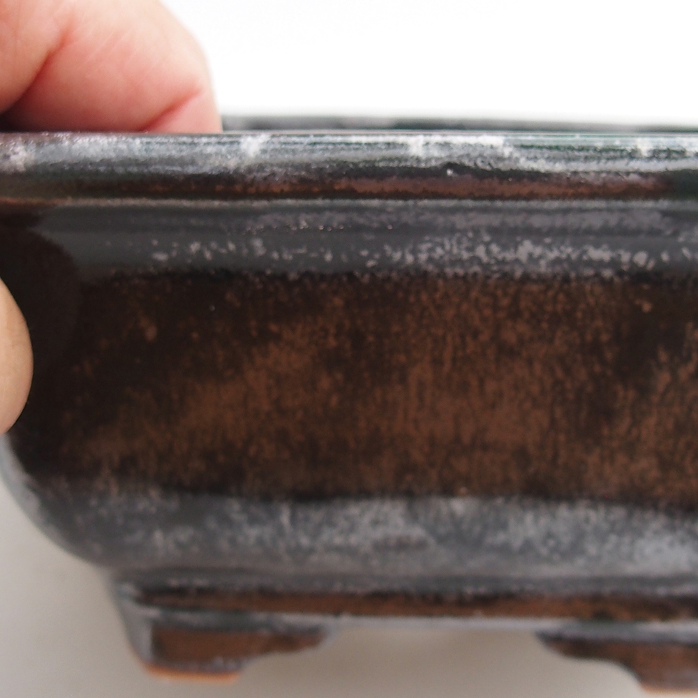 Bol à bonsaï en céramique 23 x 21 x 7,5 cm, vert