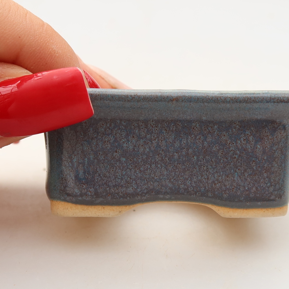 Pot à bonsaï en céramique 6 x 4,5 x 2,5 cm, couleur grise