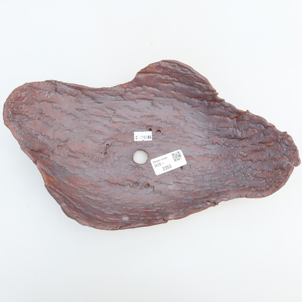 Coquille en céramique  31,5 x 19,5 x 7,5 cm, couleur marron